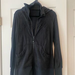 Lululemon long track jacket with hood